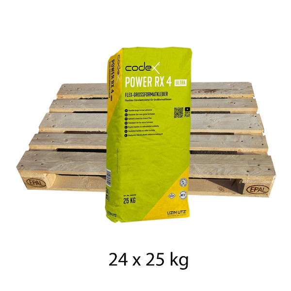 codex Power RX 4 Ultra Flex- Grossformatkleber 24 x 25 kg für Wand und Boden