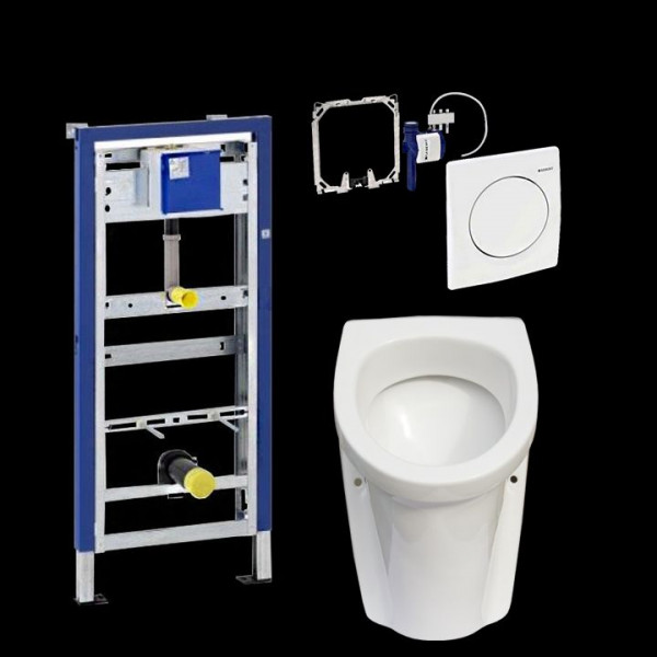 Komplettset Gustavsberg Saval 2.0 Urinal inkl. Geberit HyBasic Urinalsteuerung u. Duofix Basic