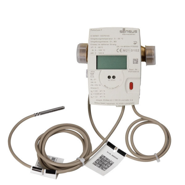 Sensus PolluCom F PEFA001A Wärmezähler Kältezähler Kompaktzähler Qn 0,6 AG 3/4 inkl. Eichung