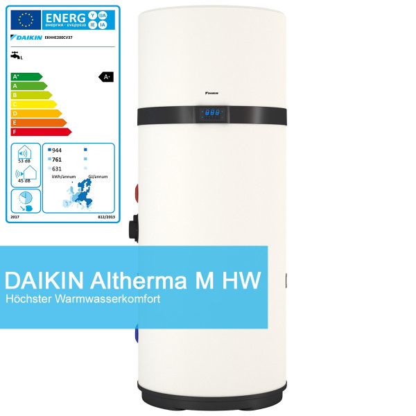 Daikin Altherma M HW Trinkwasser Brauchwasser Wärmepumpe 200 Liter Monoblock EKHHE200CV37