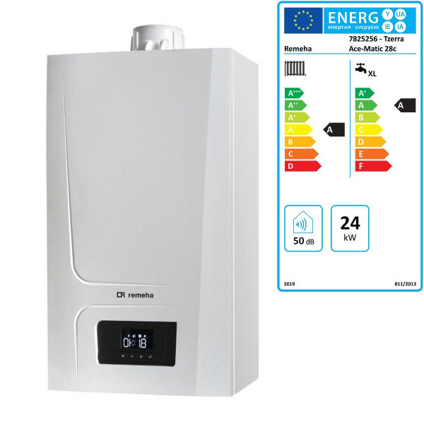 Remeha Gas-Brennwert-Kombiheizkessel Tzerra Ace-Matic 28 C 7825256 24 kW