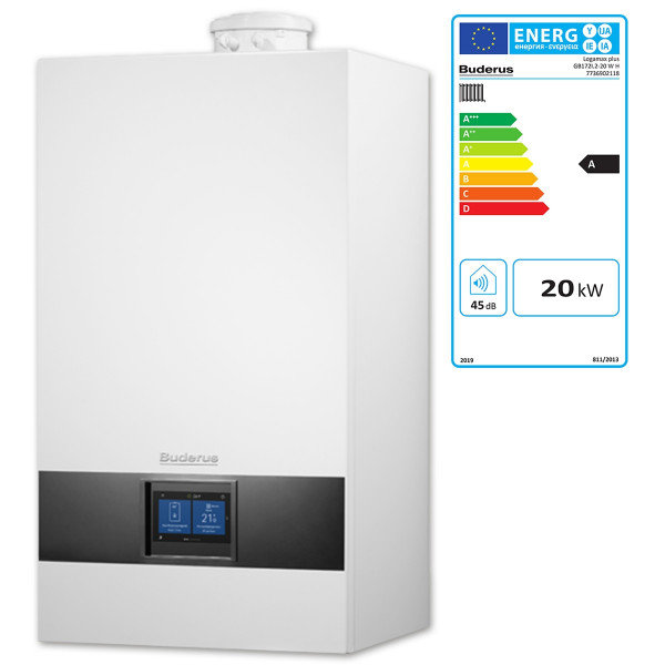 Buderus Logamax Plus GB172i.2 Gas-Brennwert-Therme 20kW Erdgas 2E 7736902118 m. Bedieneinheit