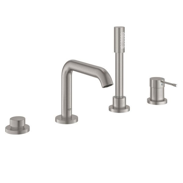 GROHE Essence 4-Loch-Einhand-Wannenkombination Supersteel 25251DC1 Badewannenarmatur