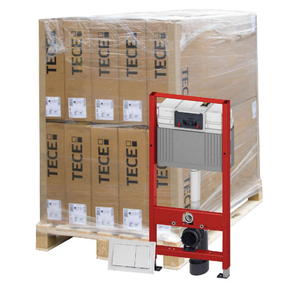 10 Stück TECEbase WC-Set Vorwandelement mit TECEbase Betätigungsplatte weiß 9400400