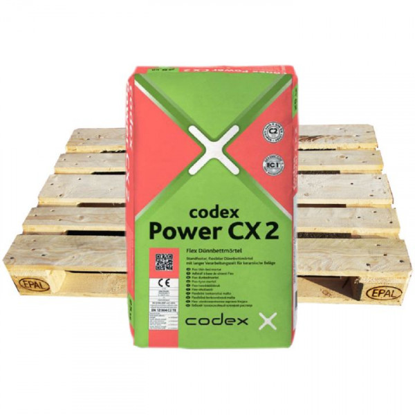 codex Power CX 2 42 Sack a 25kg 79857 standfester flexibler Dünnbettmörtel