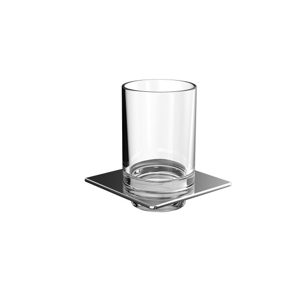 EMCO Art Glashalter mit Kristallglas 162000102 Halter in chrom