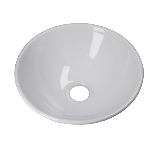 Aufsatzbecken Waschbecken Waschschüssel Keramik weiß Ø 26,5 cm