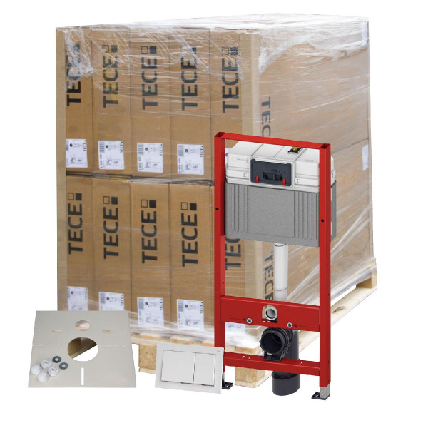 10 Stück TECEbase WC-Set Vorwandelement mit Betätigungsplatte 9400400 & Schallschutz