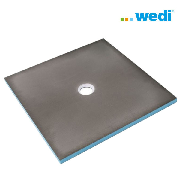 wedi Fundo Primo bodengleiches Duschelement 100 x 100 cm zur direkten Verfliesung zentraler Ablauf