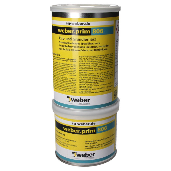 weber.prim 806 Riss- u. Grundierungharz Epoxidharz Estrich Beton 0,6 kg