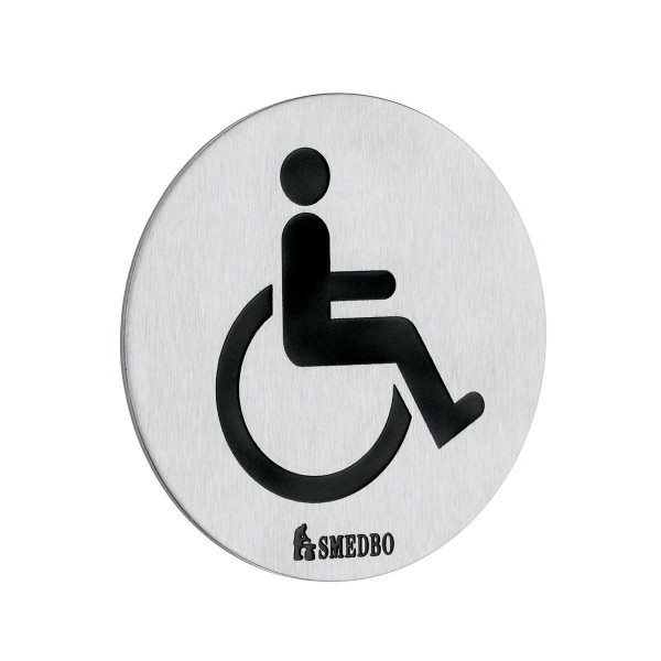 Smedbo XTRA WC-Schild Rollstuhl selbstklebend FS959