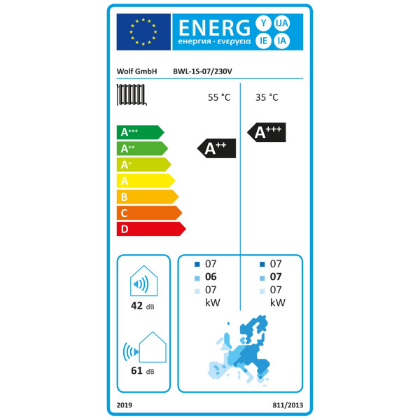 Wolf Luft/Wasser-Split-Wärmepumpe 9146520 BWL-1S 07/230V Inkl. E ...