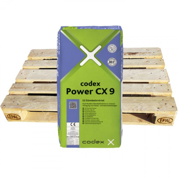 codex Power CX 9 Hochflexibler Dünnbettmörtel 42 x 25kg S2-Dünnbettkleber